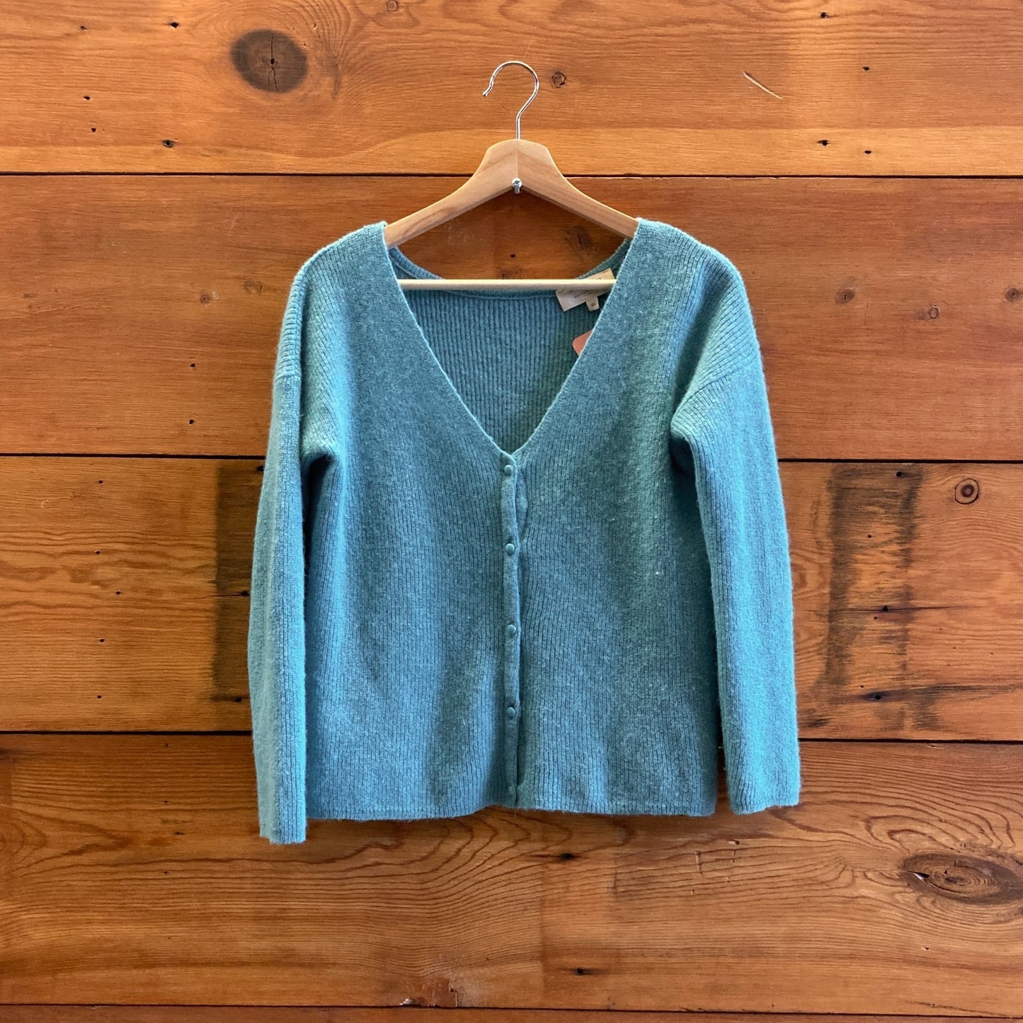 XS - Sezane Blue Gaspard Button Front Mohair Blend Cardigan Sweater 0204EB