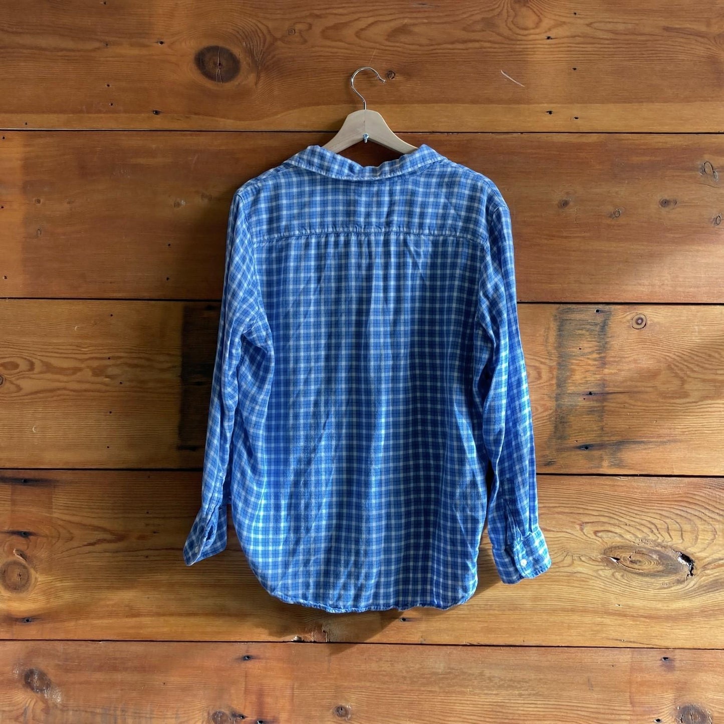 S - Frank & Eileen Blue Plaid Long Sleeve Button Up Eileen Shirt 0816TB