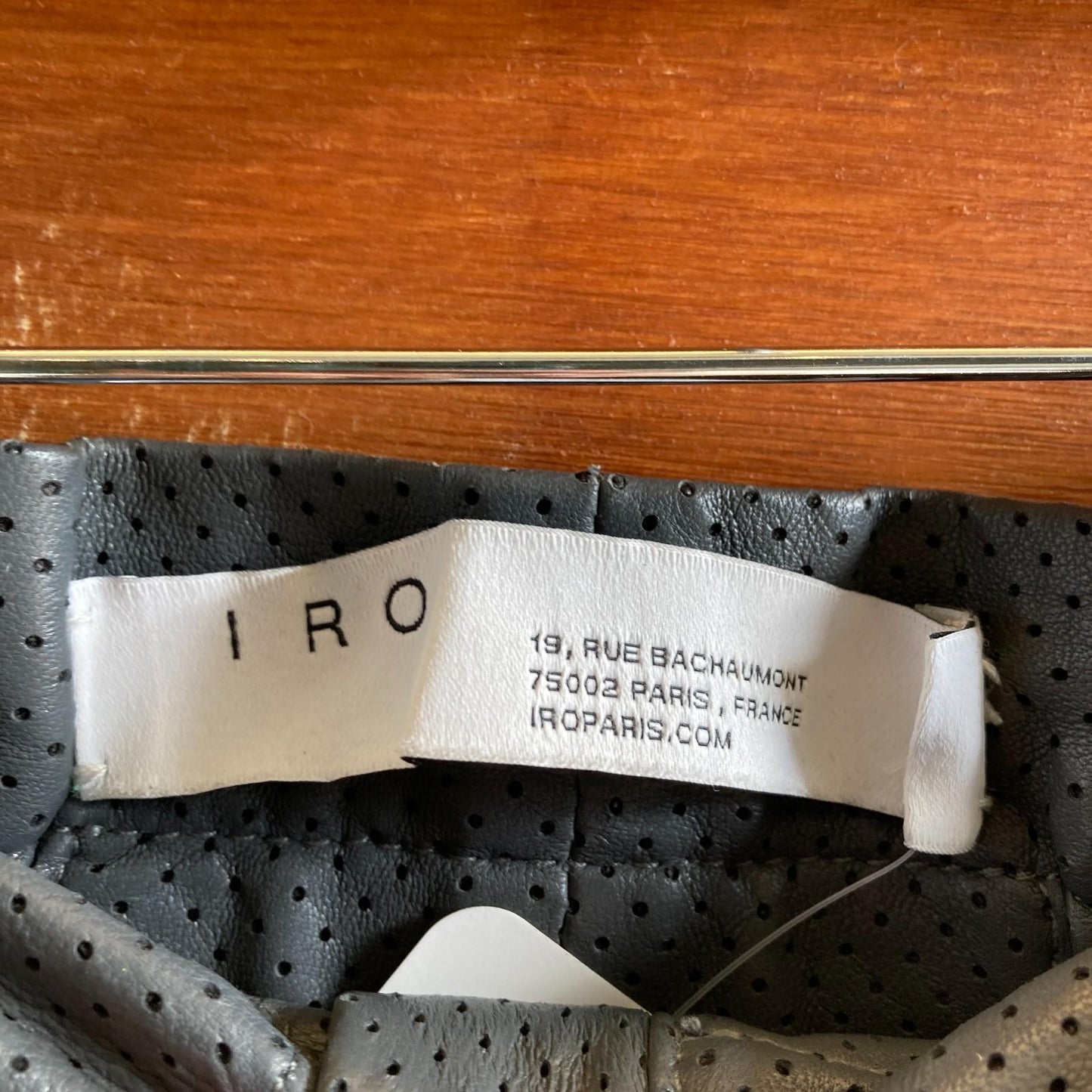 34 / XS - IRO $995 Gray Perforated Lamb Leather Adeus Paper Bag Pants 1030SF