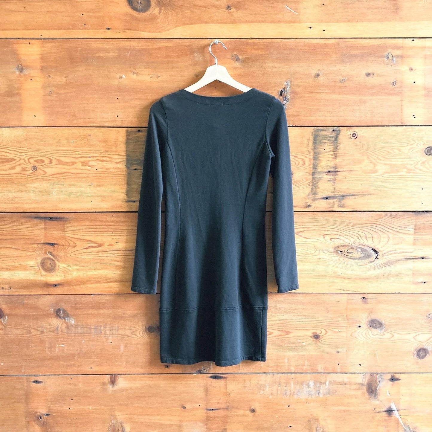 XS - Prairie Underground $187 Black Organic Cotton Messenger Dress NEW 0120SC