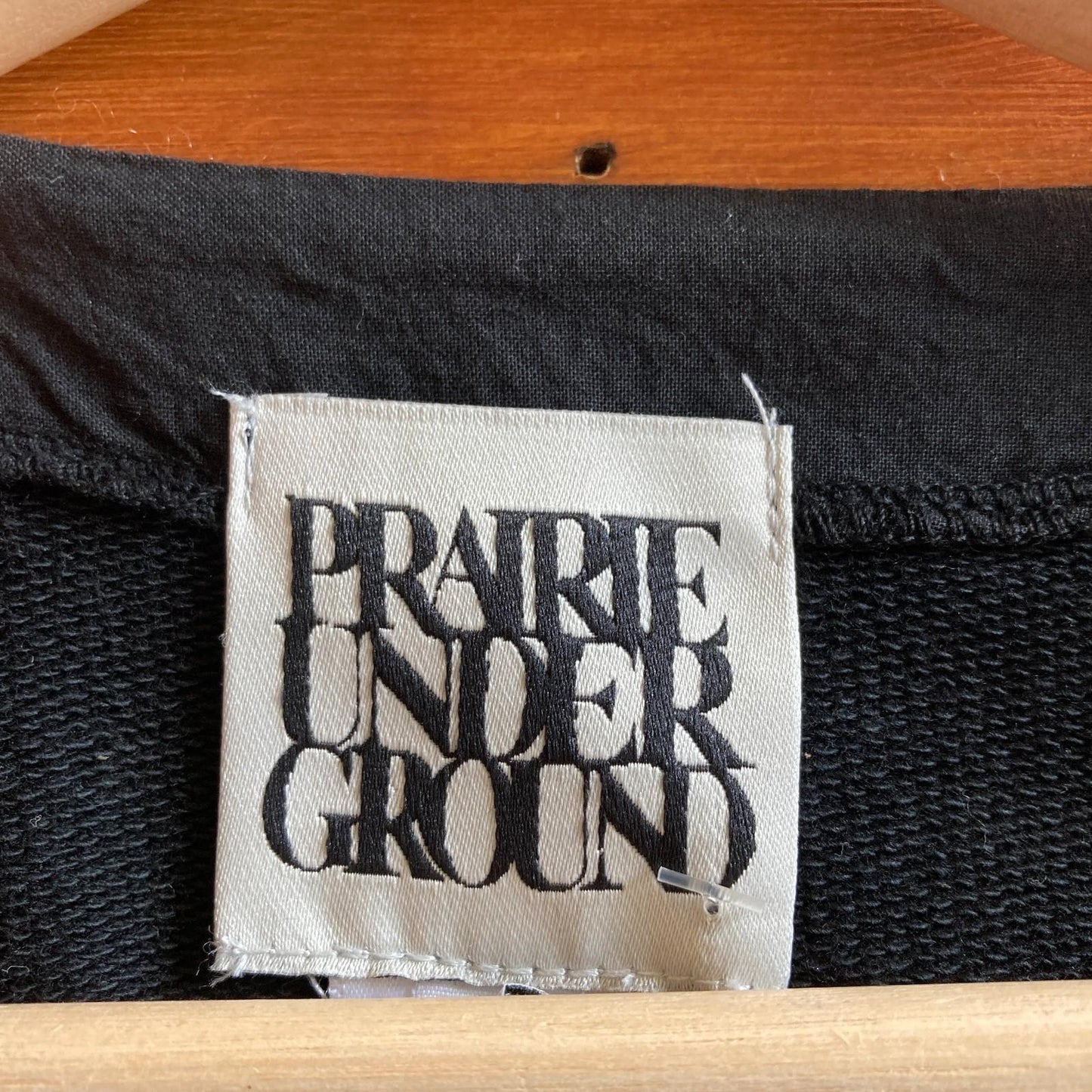 XS - Prairie Underground $187 Black Organic Cotton Messenger Dress NEW 0120SC