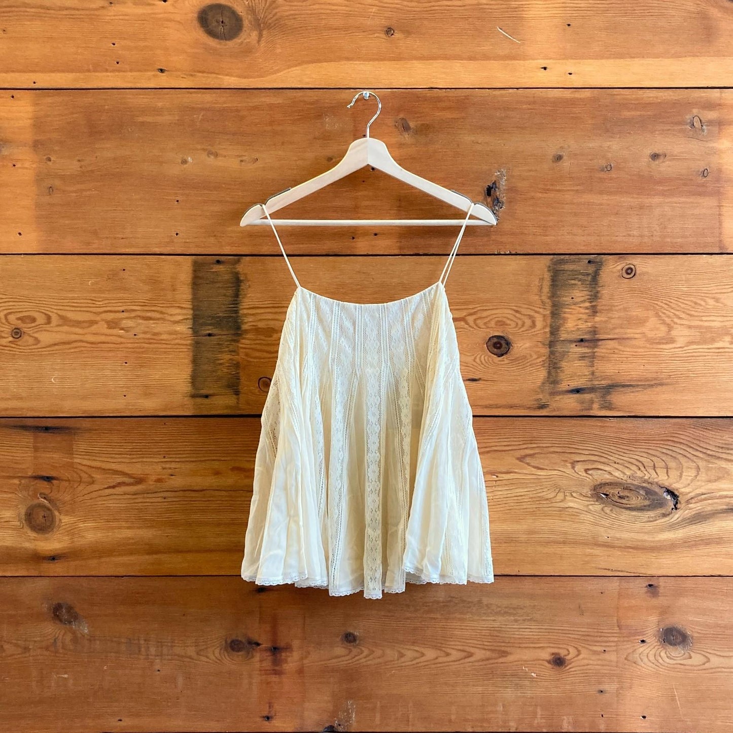 2 AU / 8 US - Zimmermann Cream Wonderland NEW Lace Vent Cami Tank Top 0419NR