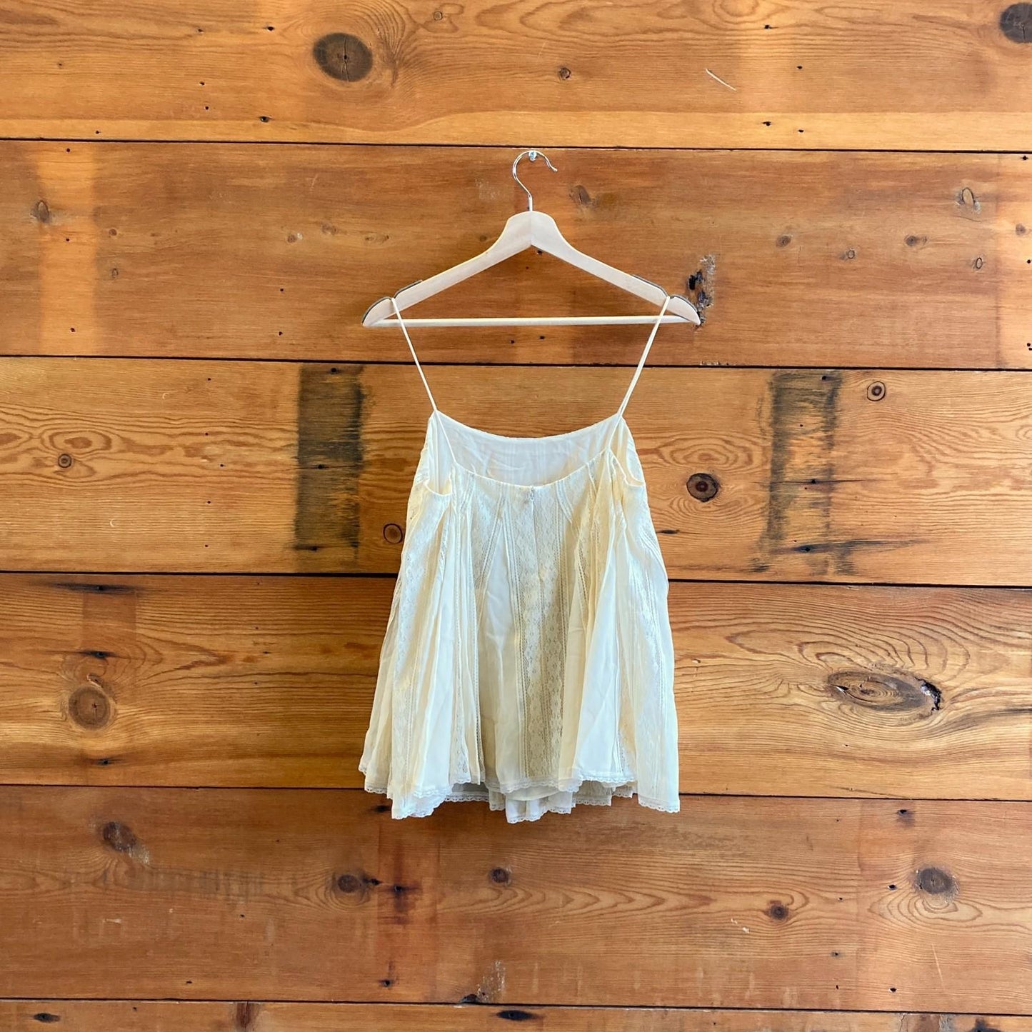 2 AU / 8 US - Zimmermann Cream Wonderland NEW Lace Vent Cami Tank Top 0419NR