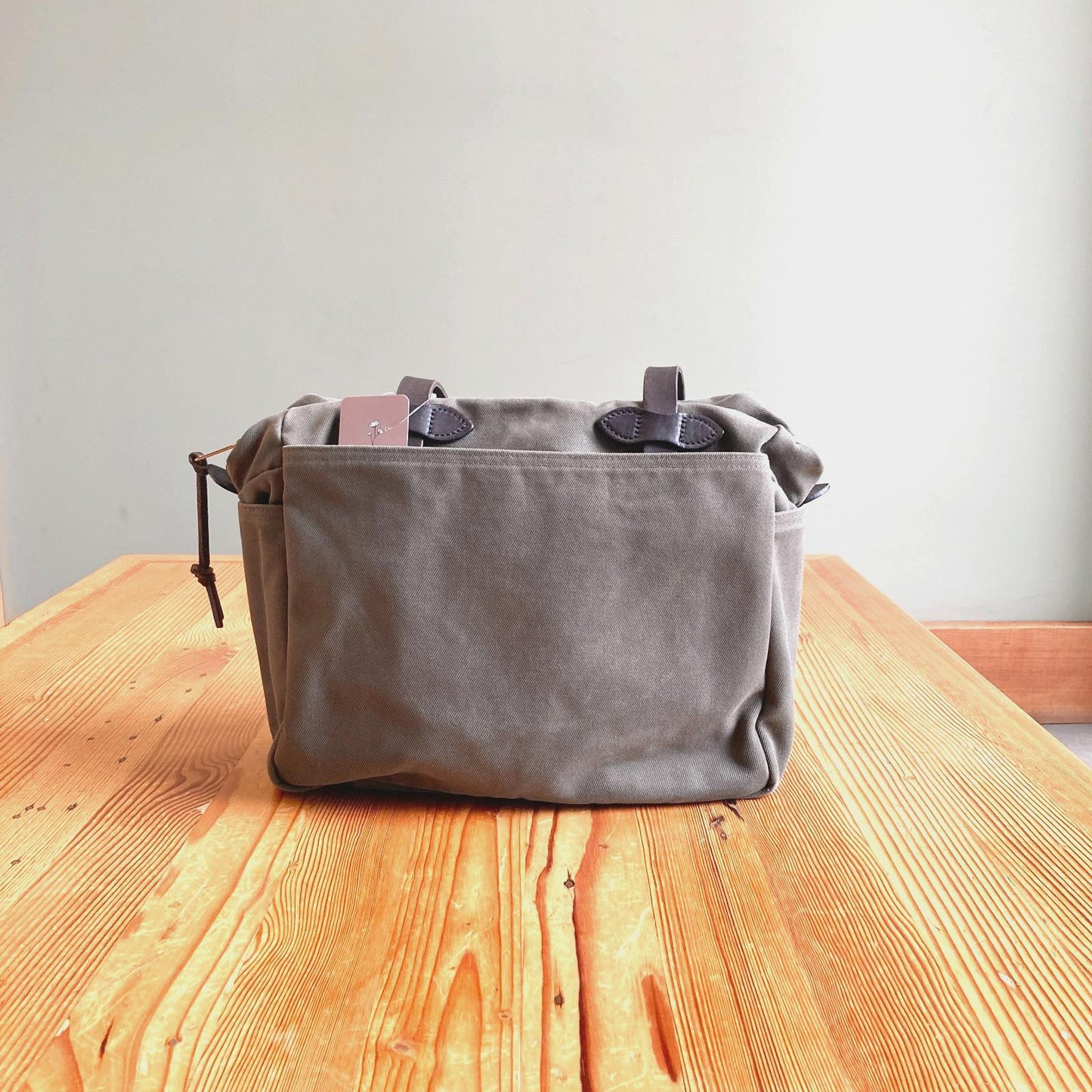 Filson Otter Green Canvas Top Handle Shoulder Tote Bag With Zipper 0419NR