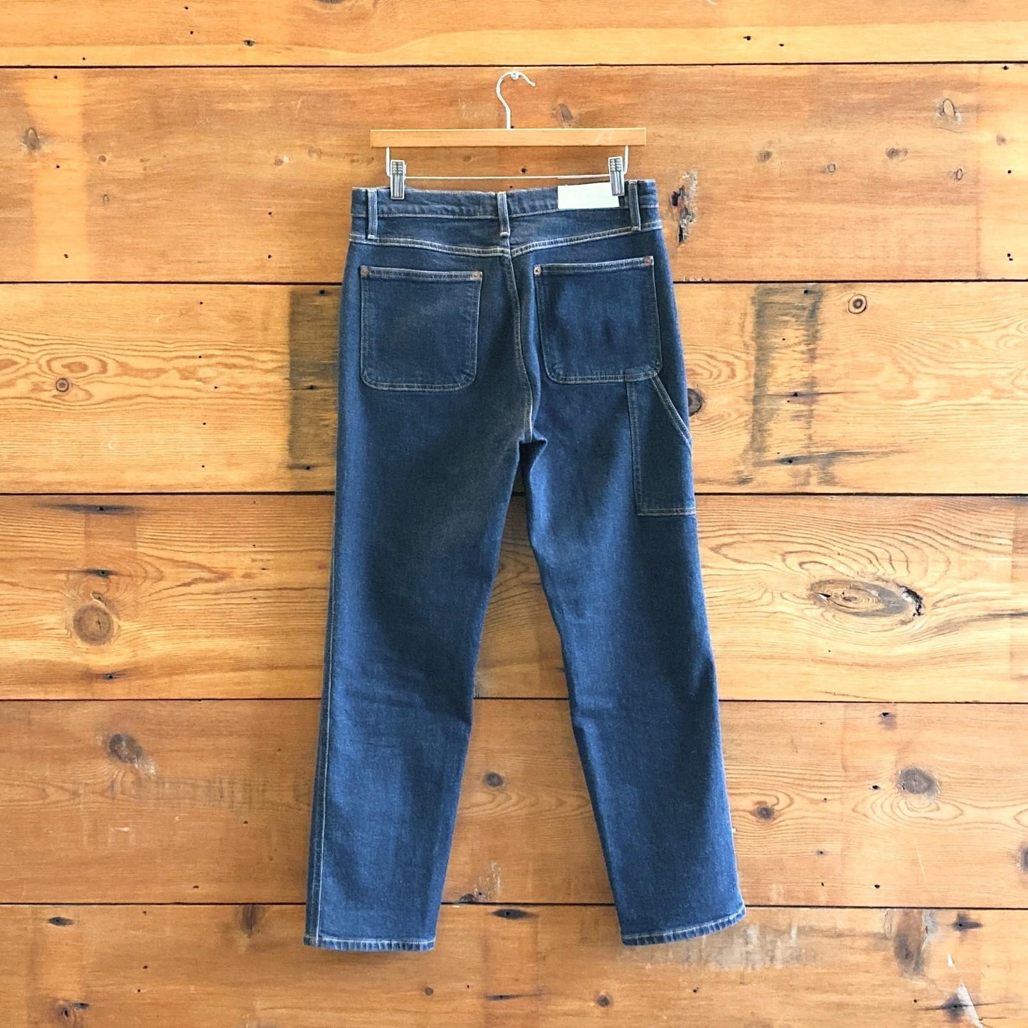 28 - Re/Done Dark Wash Denim Painter Stove Pipe Womens Jeans 0419NR