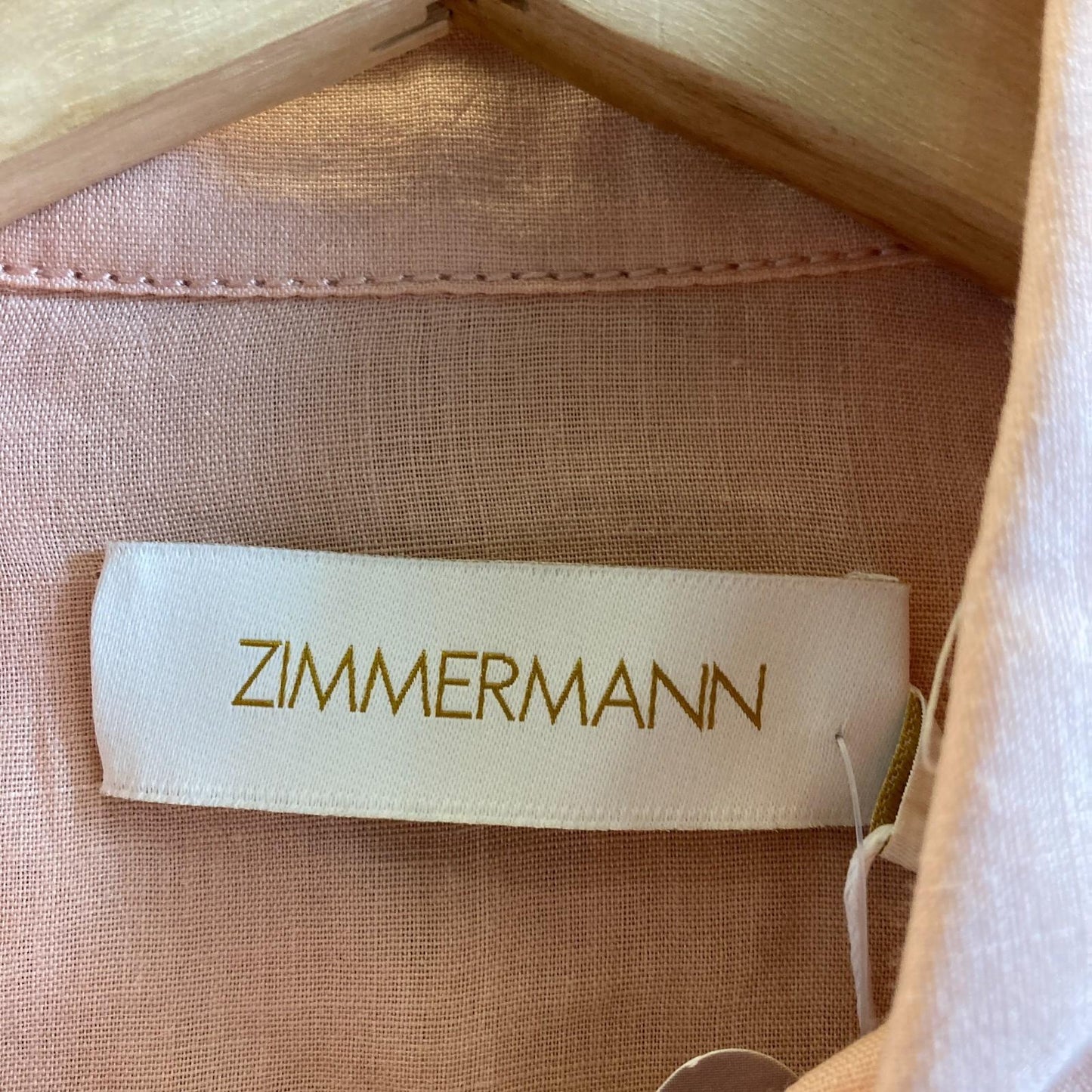1 / S - Zimmerman Peach Semi Sheer Button Front NEW Wonderland Bouse Top 0419NR