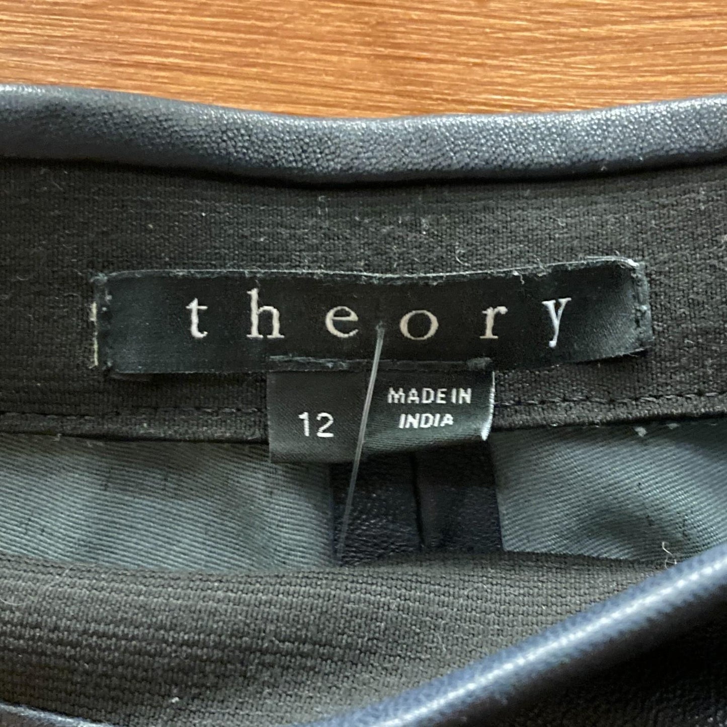 12 - Theory Navy Midrise Crop Leggings Thaniel L Brim Leather Pants 1029TV