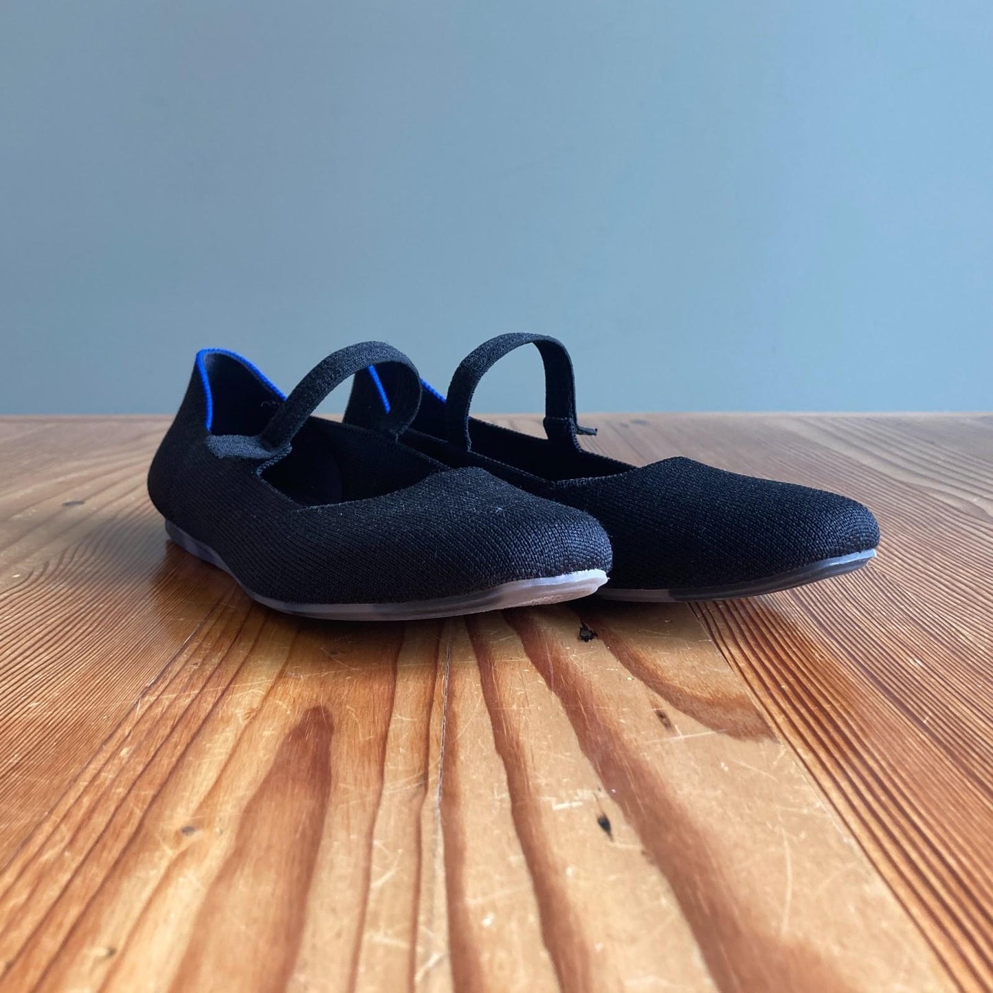 7.5 - Rothy's Black The Square Mary Jane Ballet Flats Womens Shoes 0315MN