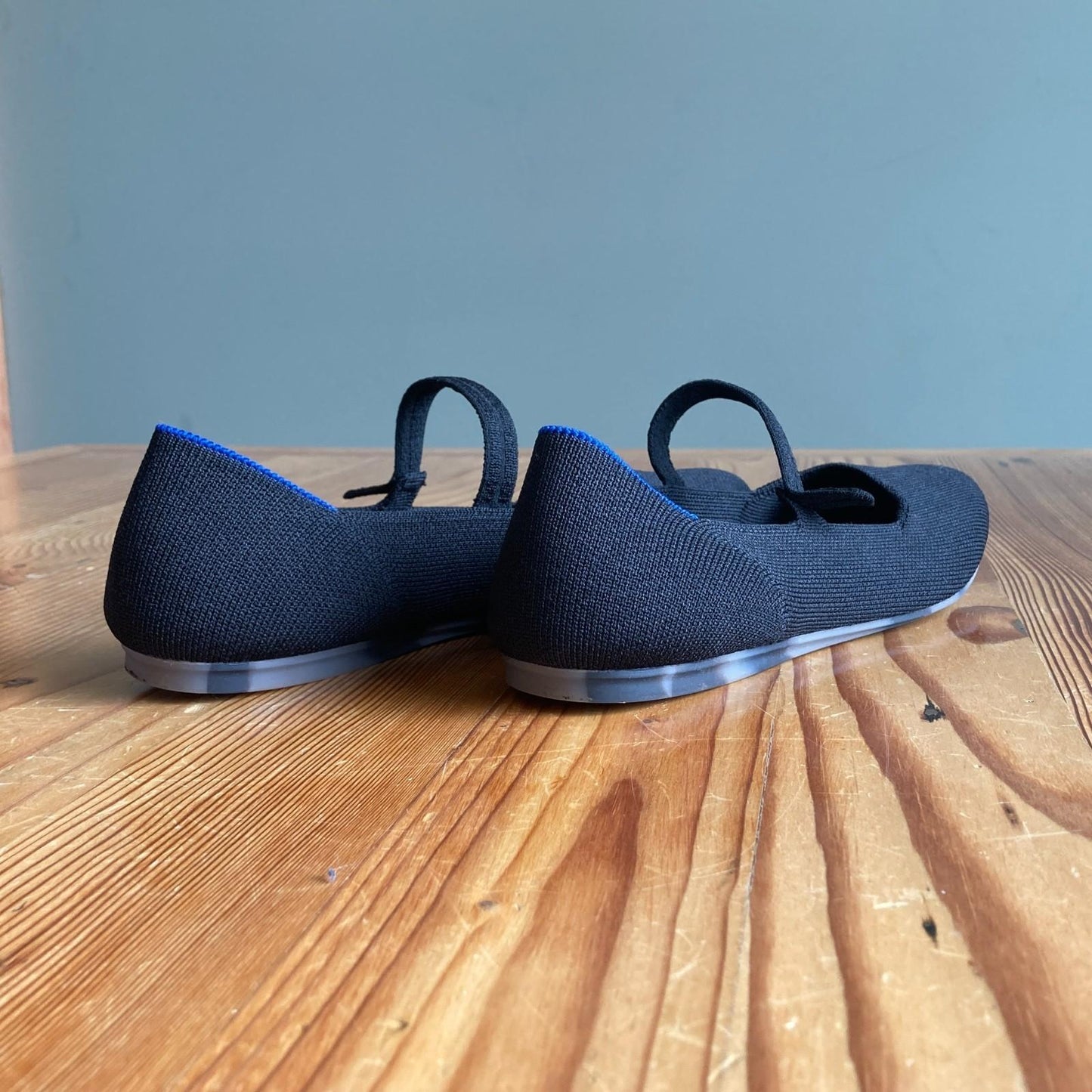 7.5 - Rothy's Black The Square Mary Jane Ballet Flats Womens Shoes 0315MN