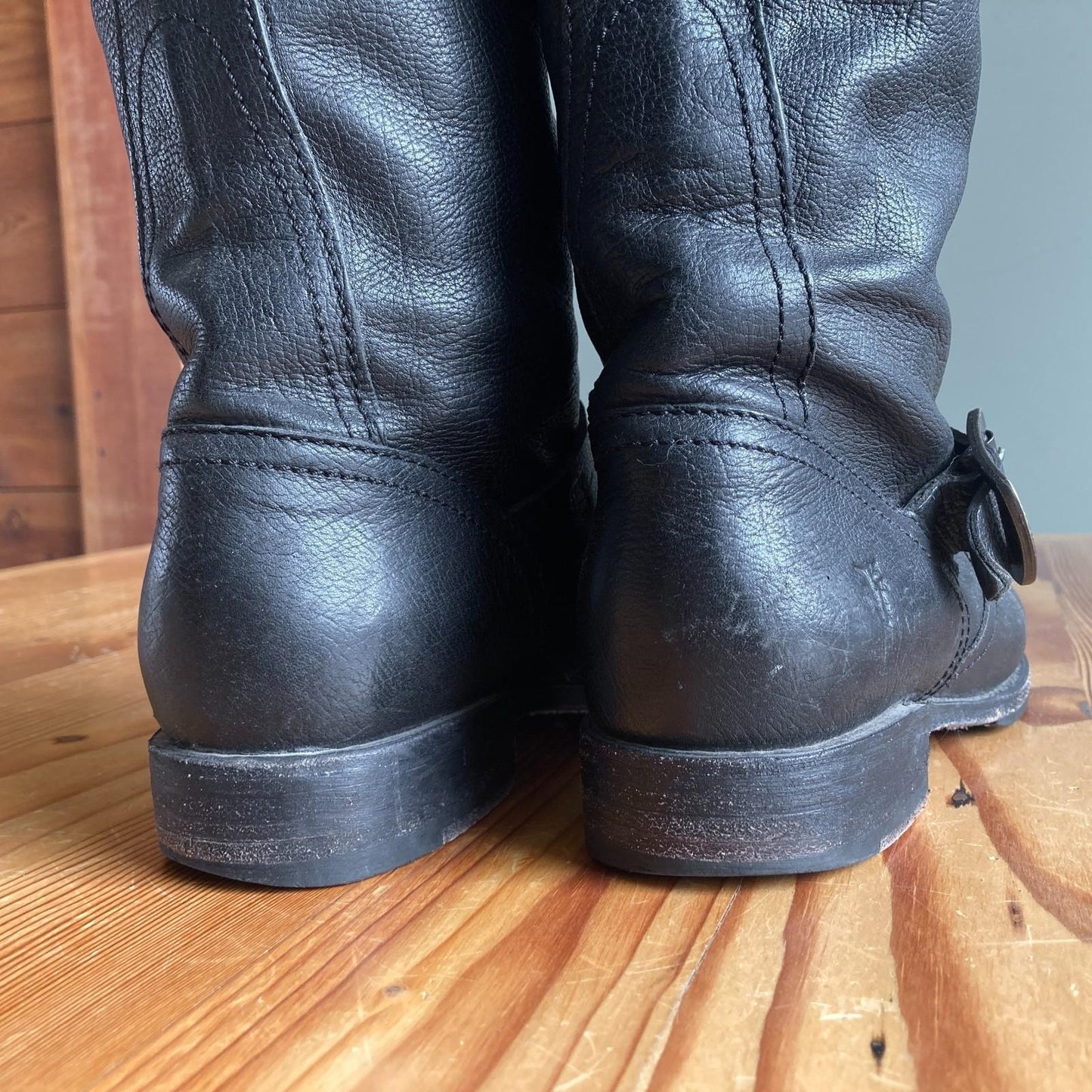 8.5 - Frye Black Leather Knee High Veronica Slouch Womens Boots 0425SV