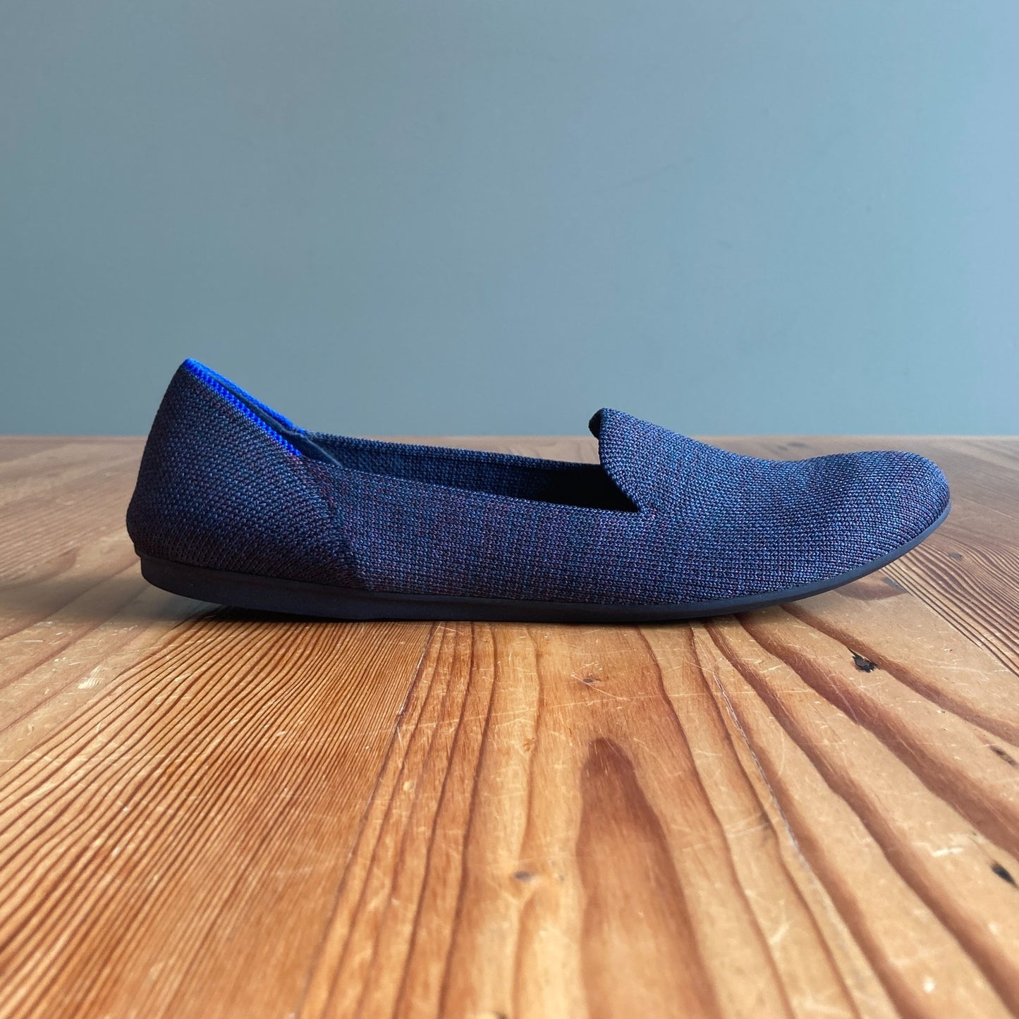 9 - Rothy's Navy The Loafer Round Toe Knit Fabric Flats Shoes 1103ES