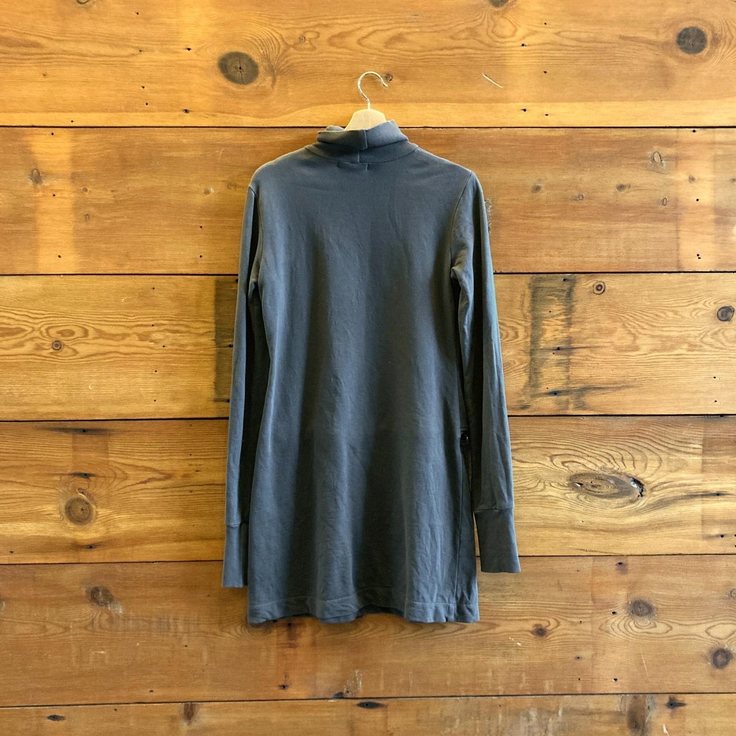 S - Prairie Underground Brown Long Sleeve Turtleneck Zipper Dress 0521MD