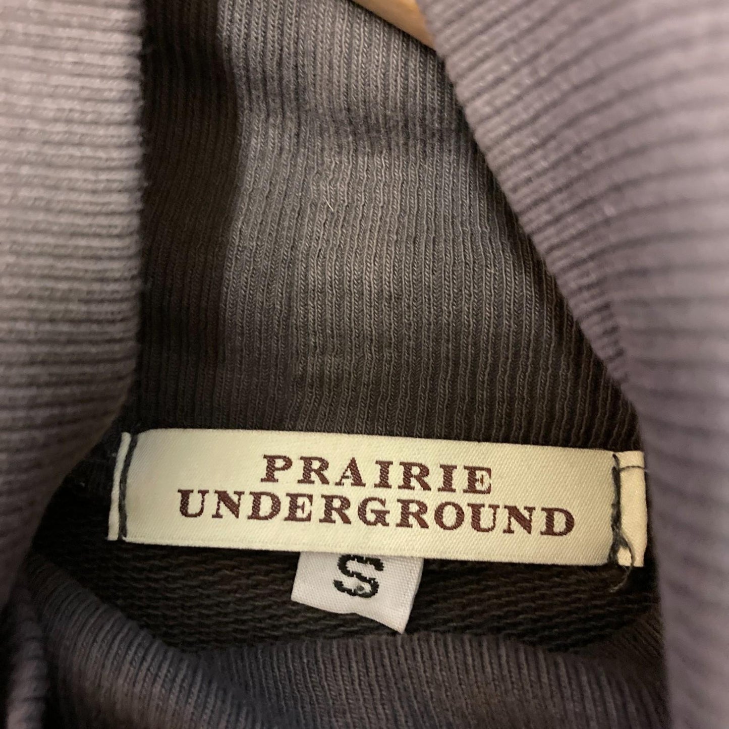 S - Prairie Underground Brown Long Sleeve Turtleneck Zipper Dress 0521MD