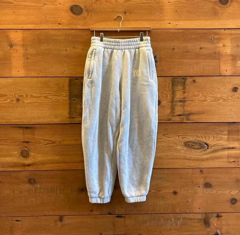 S - Alexander Wang Grey Jogger Elastic Waist Sweatpants Womens Pants 1011SC