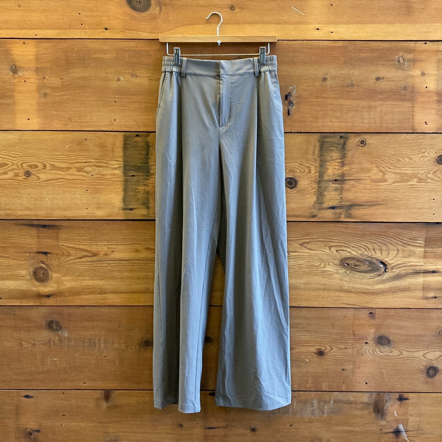 S - ALO Gravel Brown High-Waist Pursuit Trouser Long Womens Pants 1011SC