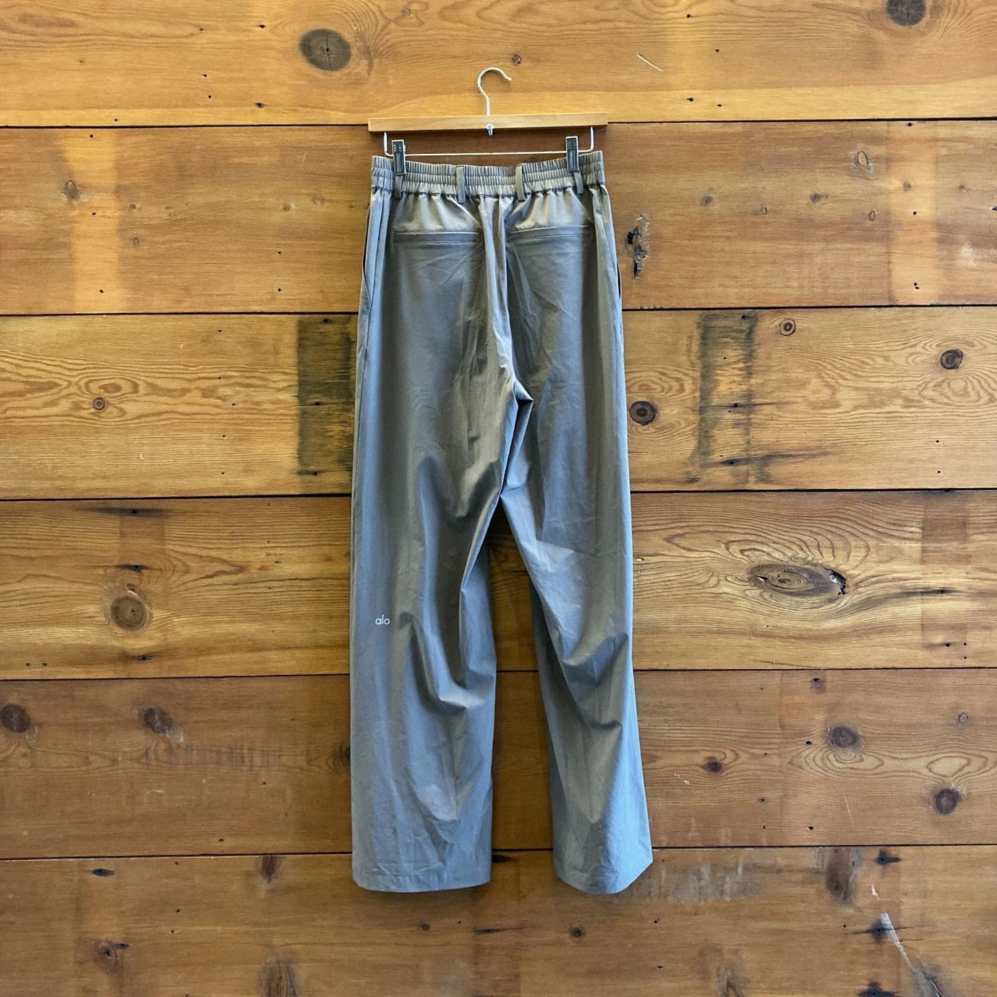 S - ALO Gravel Brown High-Waist Pursuit Trouser Long Womens Pants 1011SC