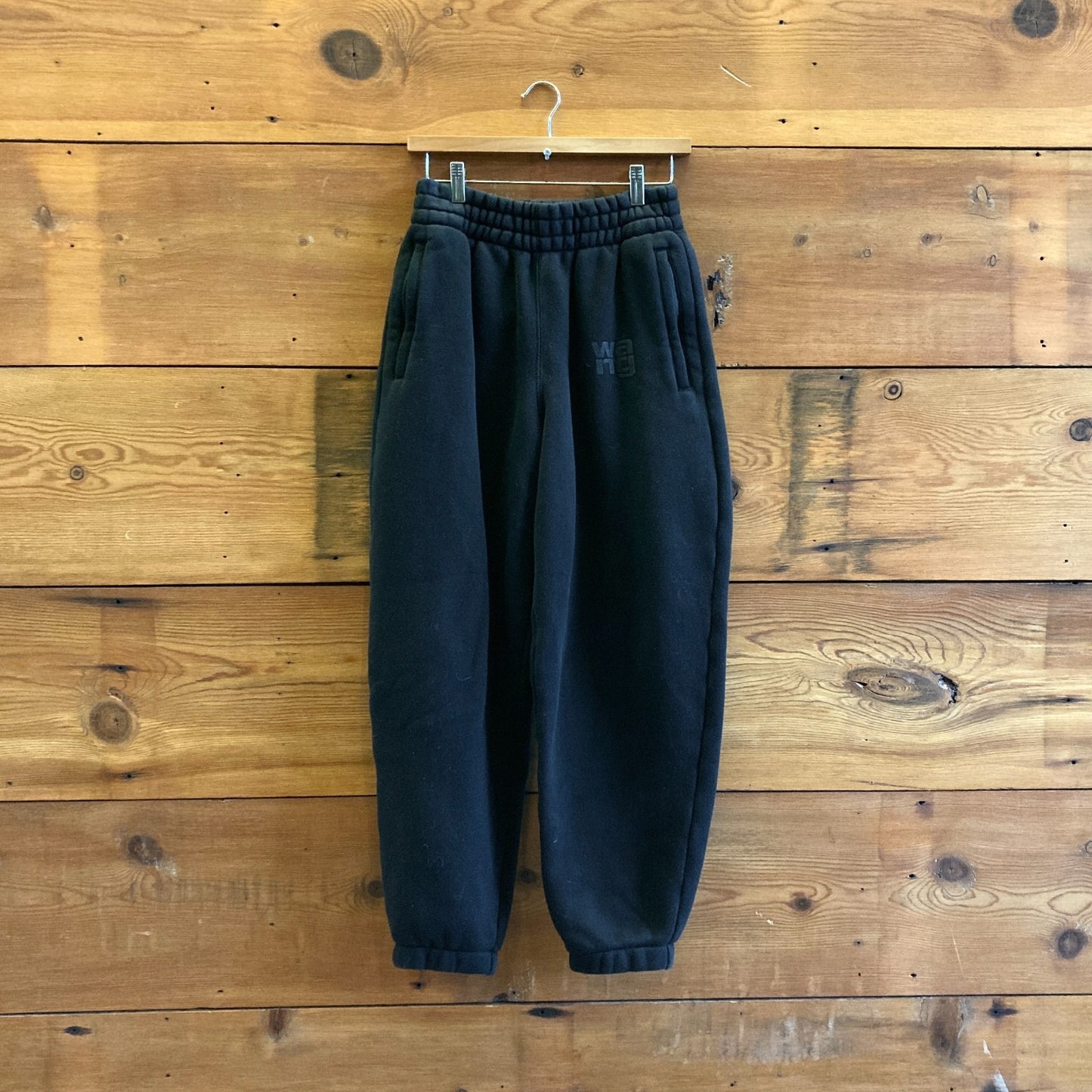 S - Alexander Wang Black Jogger Elastic Waist Sweatpants Womens Pants 1011SC