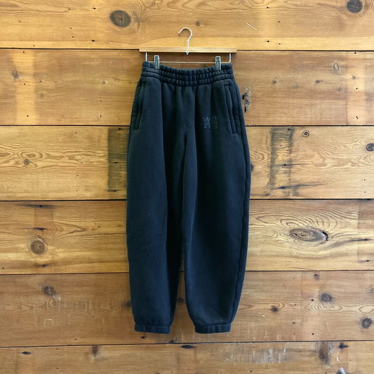 S - Alexander Wang Black Jogger Elastic Waist Sweatpants Womens Pants 1011SC