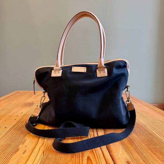 Kate Spade Black Kennedy Park Nylon Calista Laptop Bag w/ Leather Trim 1106KS