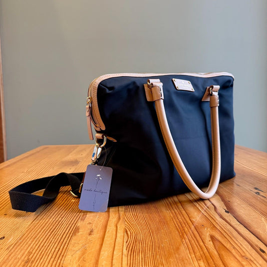 Kate Spade Black Kennedy Park Nylon Calista Laptop Bag w/ Leather Trim 1106KS