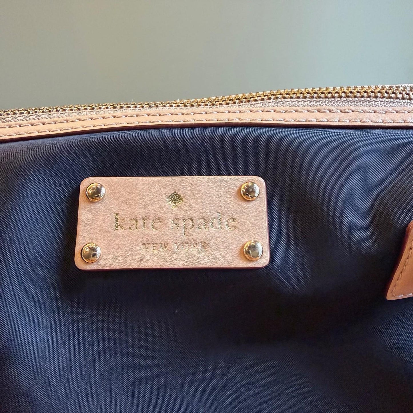 Kate Spade Black Kennedy Park Nylon Calista Laptop Bag w/ Leather Trim 1106KS