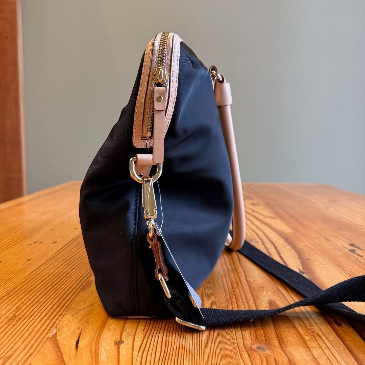 Kate Spade Black Kennedy Park Nylon Calista Laptop Bag w/ Leather Trim 1106KS