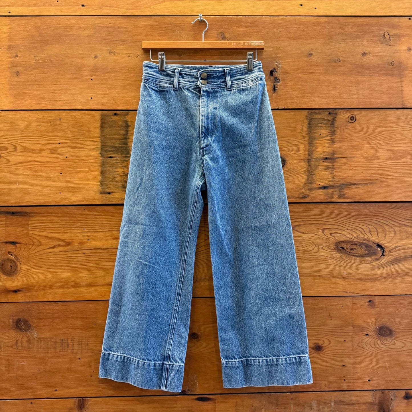 4 - APiece Apart Merida Wide Leg Jeans High Waisted Denim Blue Jeans 1107LM