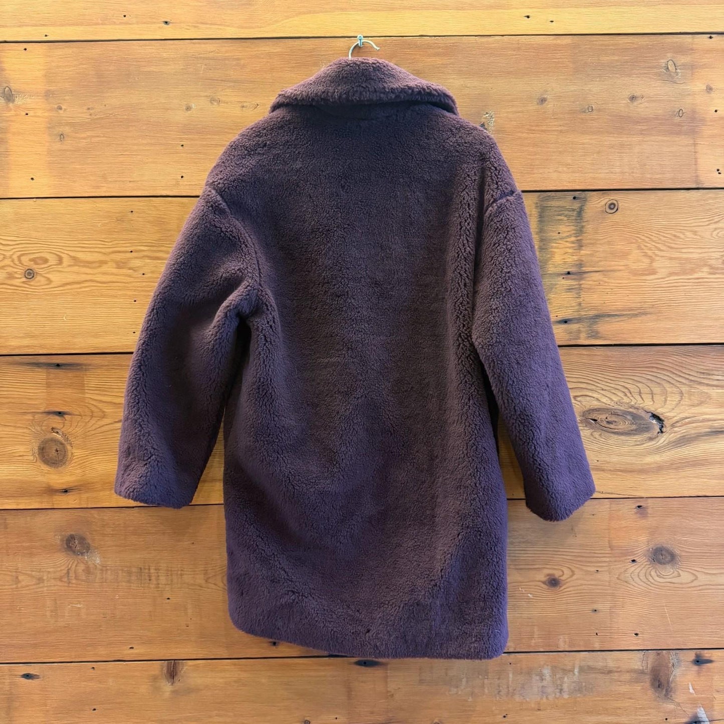 S - Abercrombie & Fitch Brown A&F Teddy Coat NEW $160 Winter Jacket 1106KS