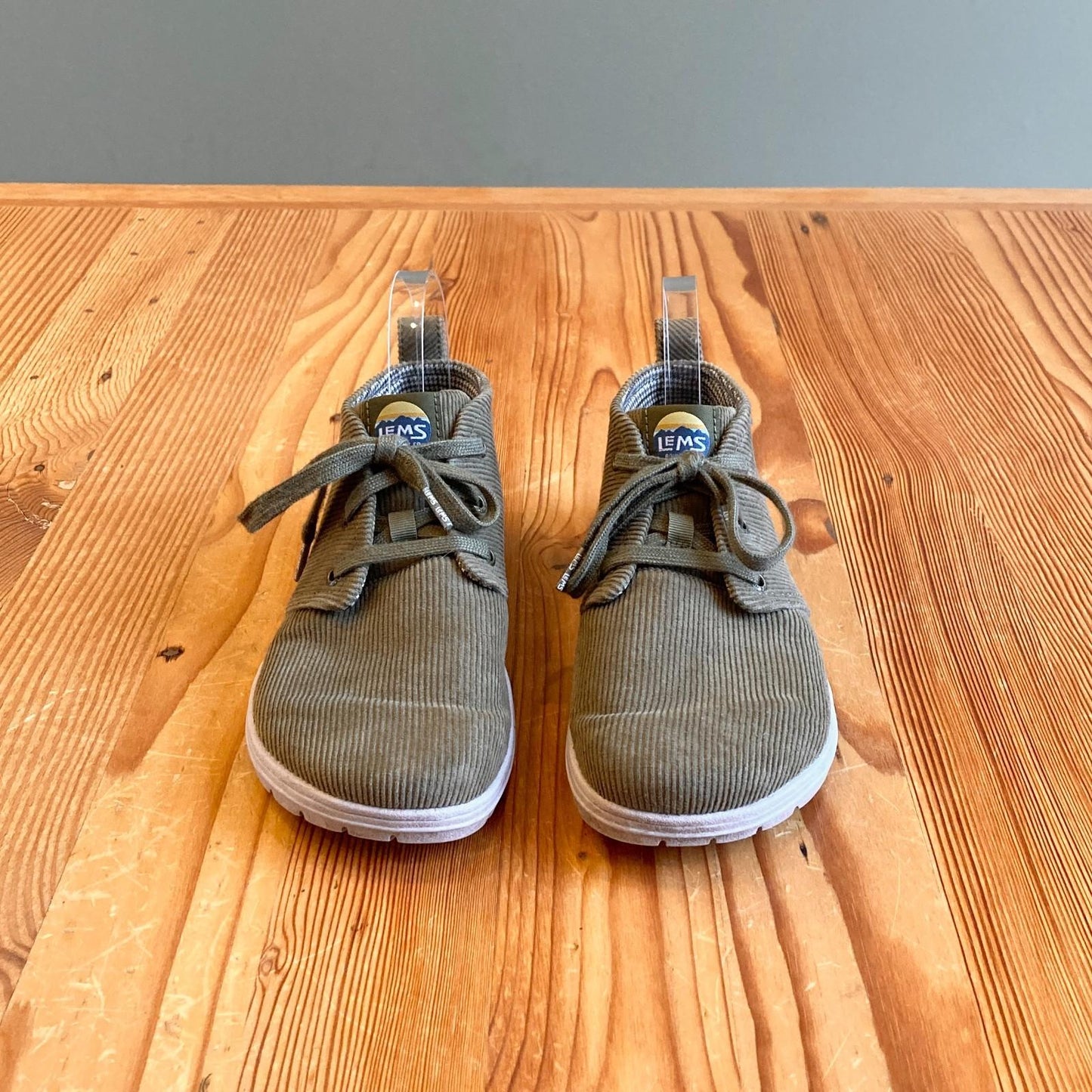 7.5 WMNS - LEMS Green Corduroy Low Top Chukka Lace Up Shoes 0509GF