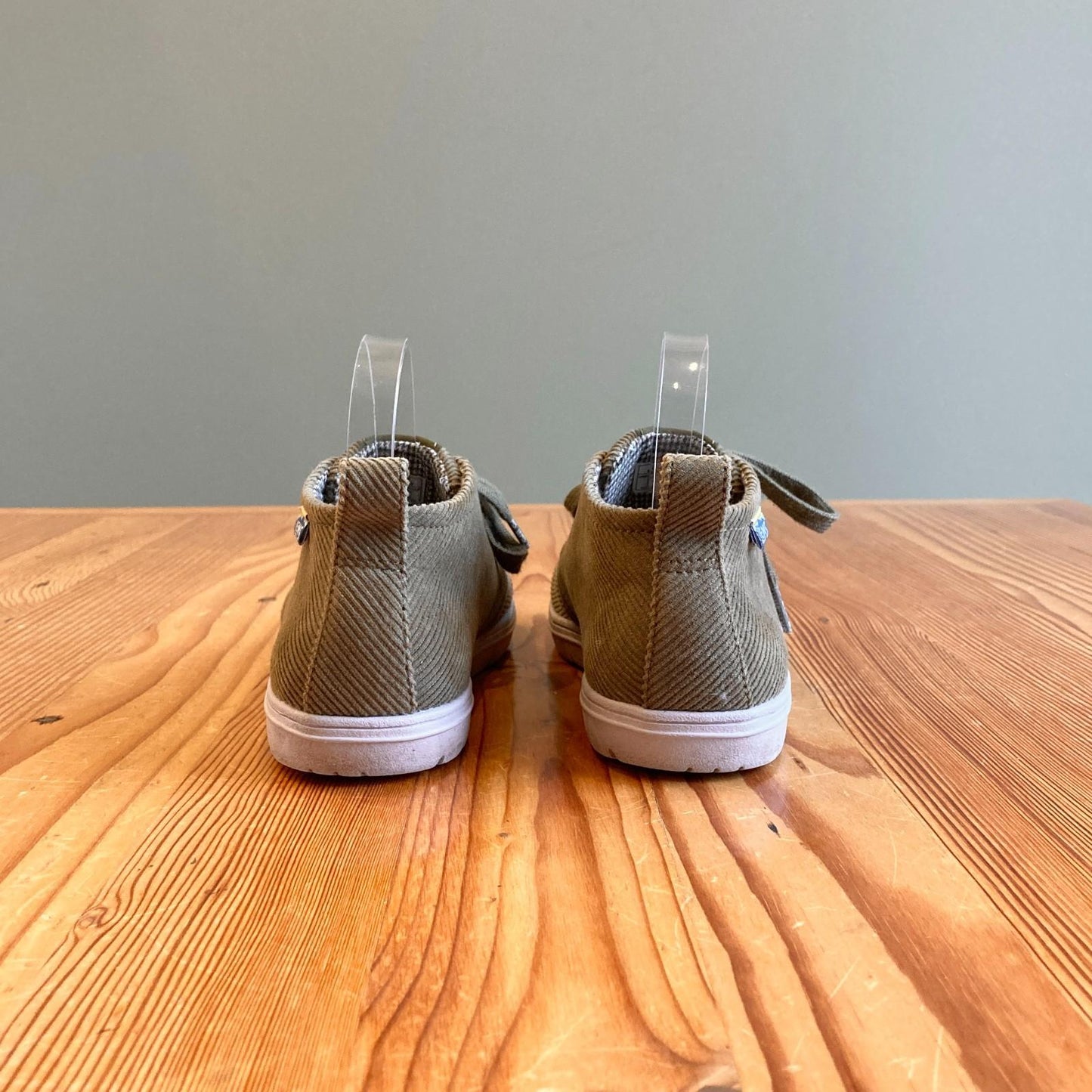 7.5 WMNS - LEMS Green Corduroy Low Top Chukka Lace Up Shoes 0509GF