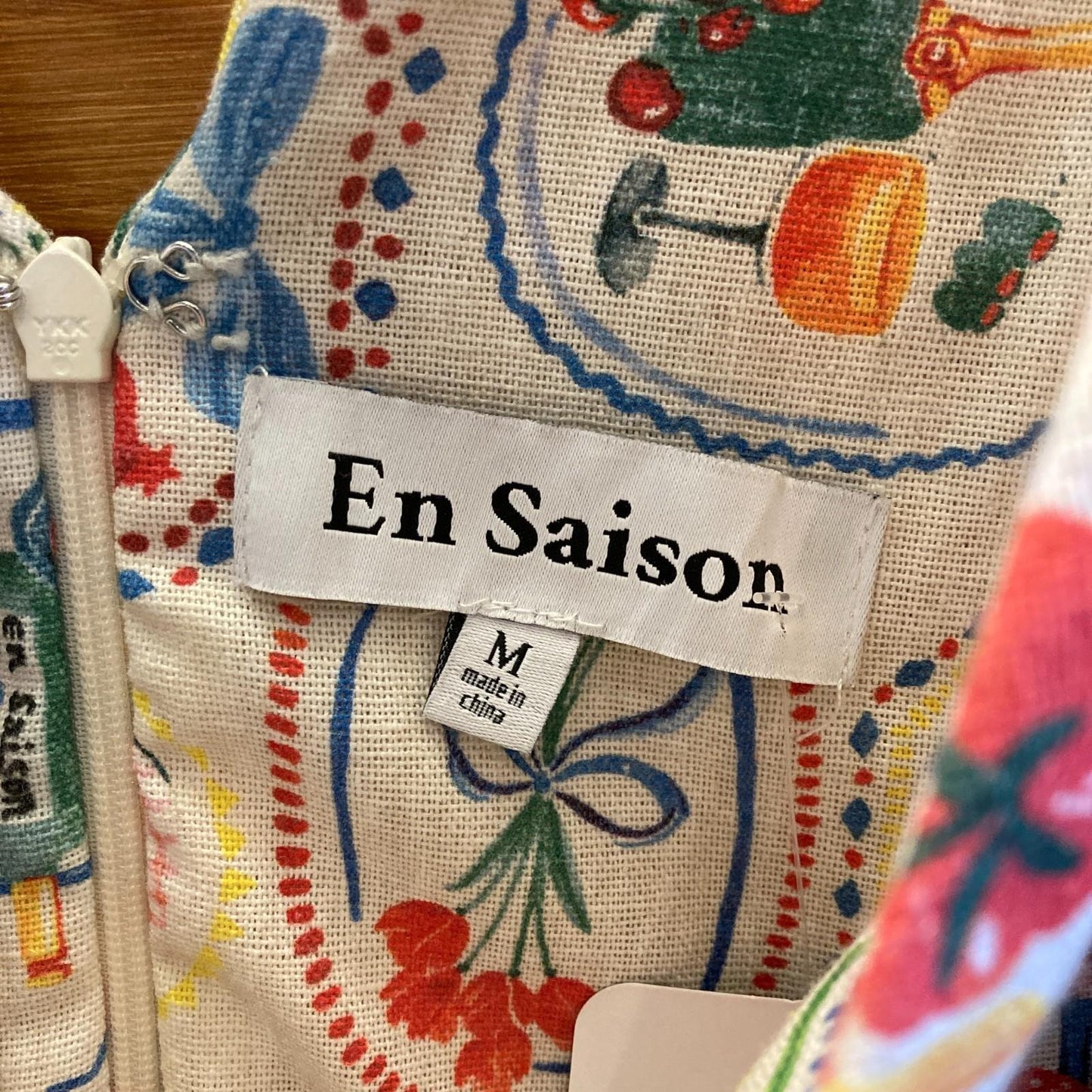 M - En Saison White Italy Summer Print Nayeli Sleeveless Midi Dress 0623ML