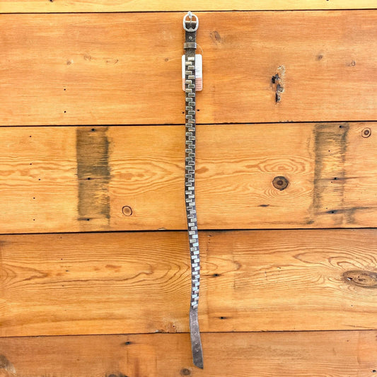 32 - Calleen Cordero Bronze Crackled Leather w/ Silver Metal Studded Belt 0224DM