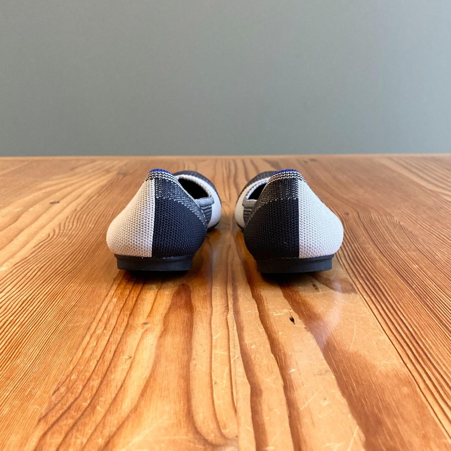 6 - Rothy's Black White Block Plaid Captoe The Flat Ballet Shoes 1107MJ