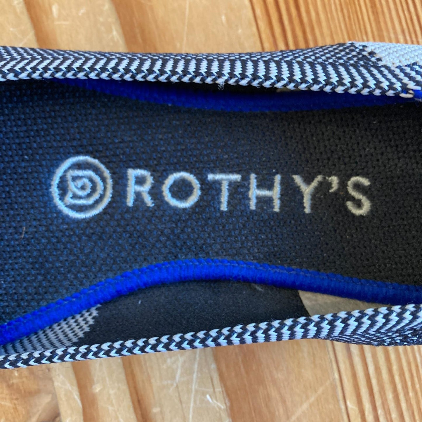 6 - Rothy's Black White Block Plaid Captoe The Flat Ballet Shoes 1107MJ