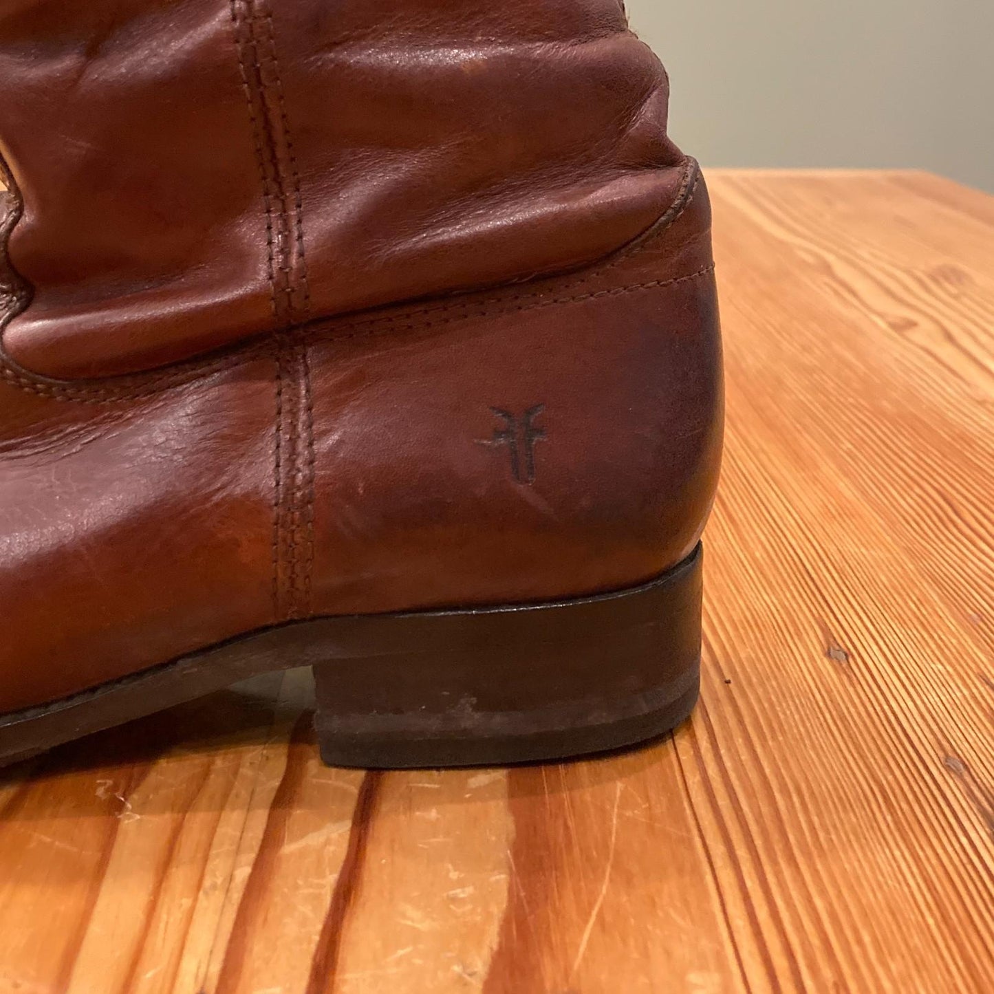 8 - Frye Brown Leather Melissa Button Vintage Womens Riding Boots 1110SP