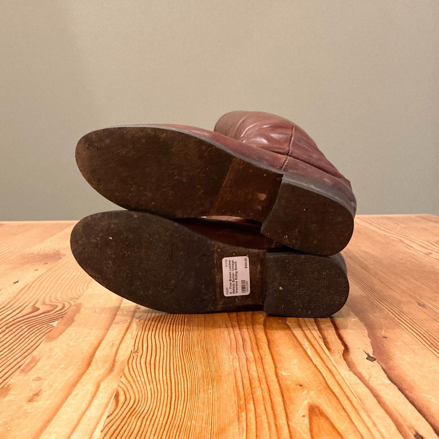 8 - Frye Brown Leather Melissa Button Vintage Womens Riding Boots 1110SP