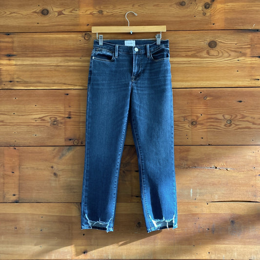 28 - FRAME Denim Roswell Chew Wash Womens Le High Straight Jeans 4427SC