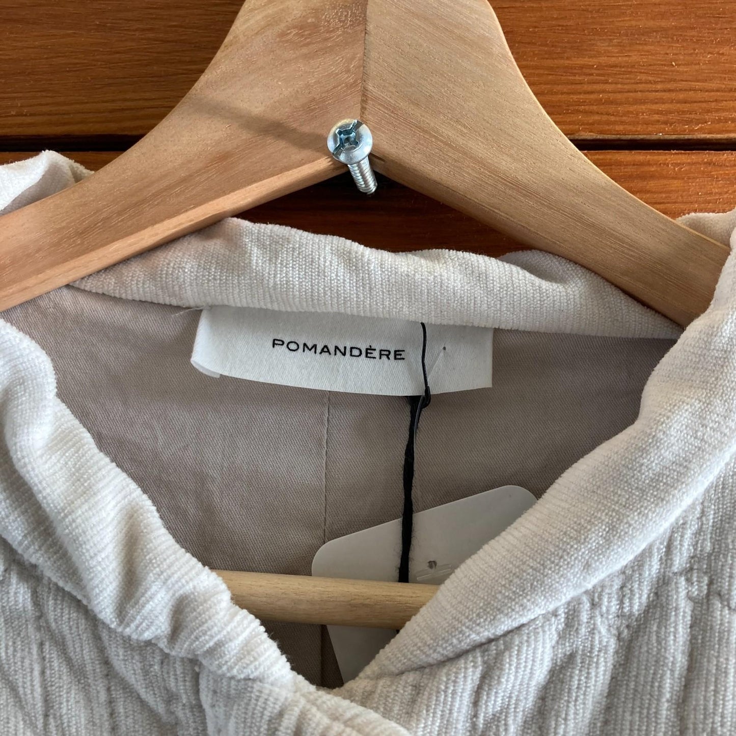 38 - Pomandere Pearl Gray NEW $625 Textured Jacket w/ Tie Belt 4427SC