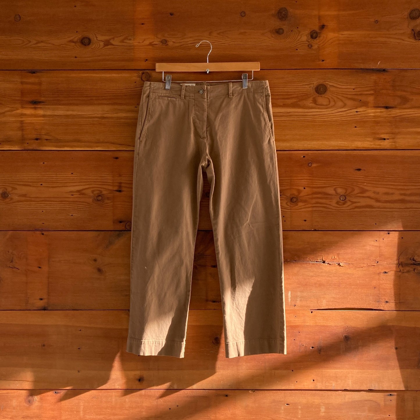 8 - Nili Lotan Brown Khaki Cotton Button Fly Womens Chinos Tomboy Pants 4427SC