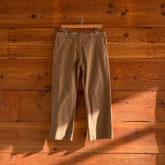 8 - Nili Lotan Brown Khaki Cotton Button Fly Womens Chinos Tomboy Pants 4427SC