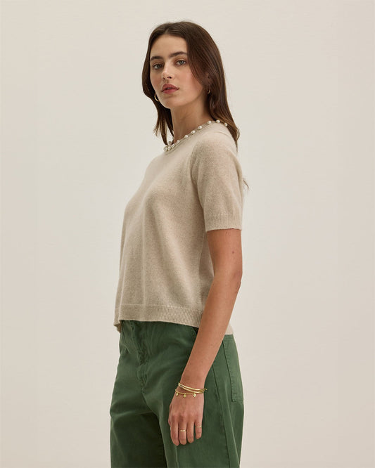 M - Velvet Graham & Spencer Wheat Cashmere NEW Yara Sweater Top 4427SC