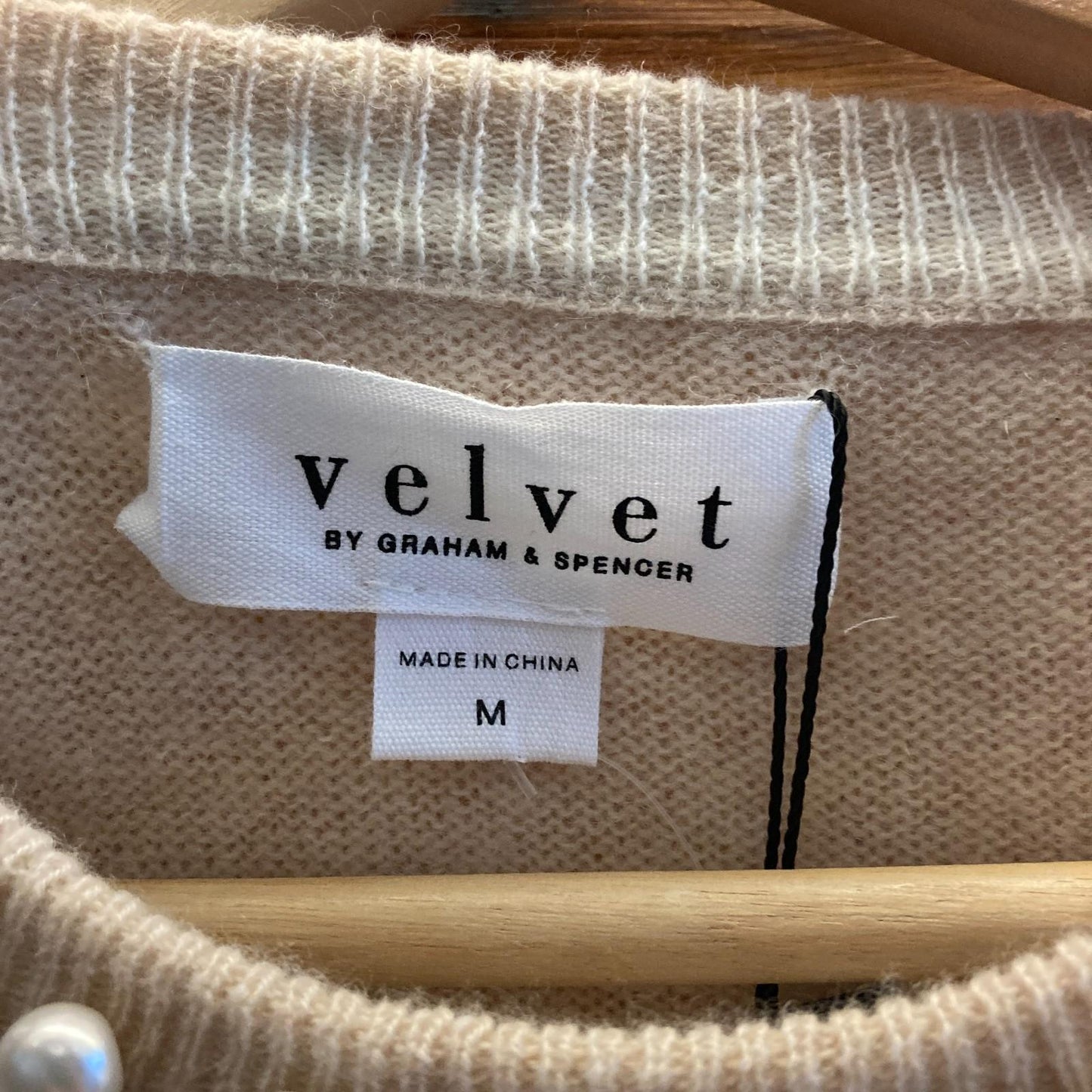 M - Velvet Graham & Spencer Wheat Cashmere NEW Yara Sweater Top 4427SC