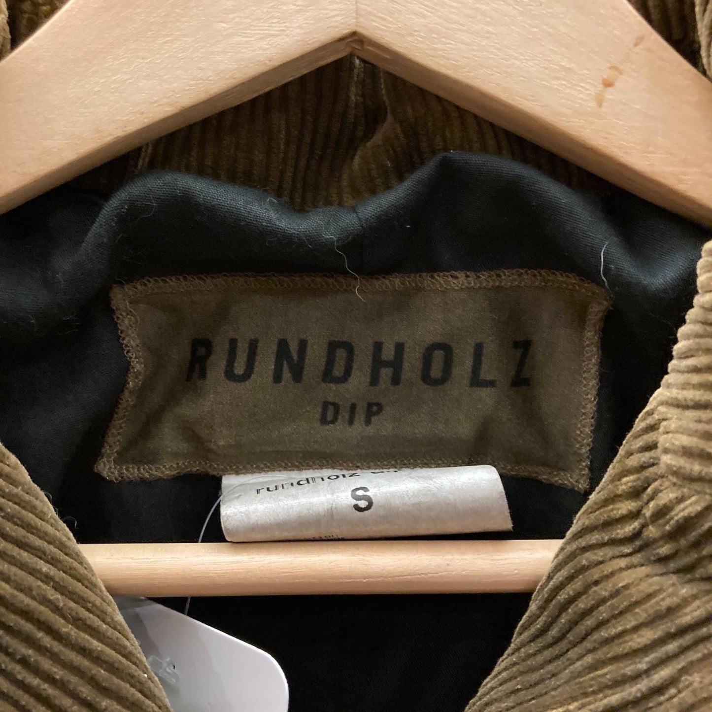 S - Rundholz Dip Dark Olive Green Corduroy Button Up Blazer Jacket 0121PK