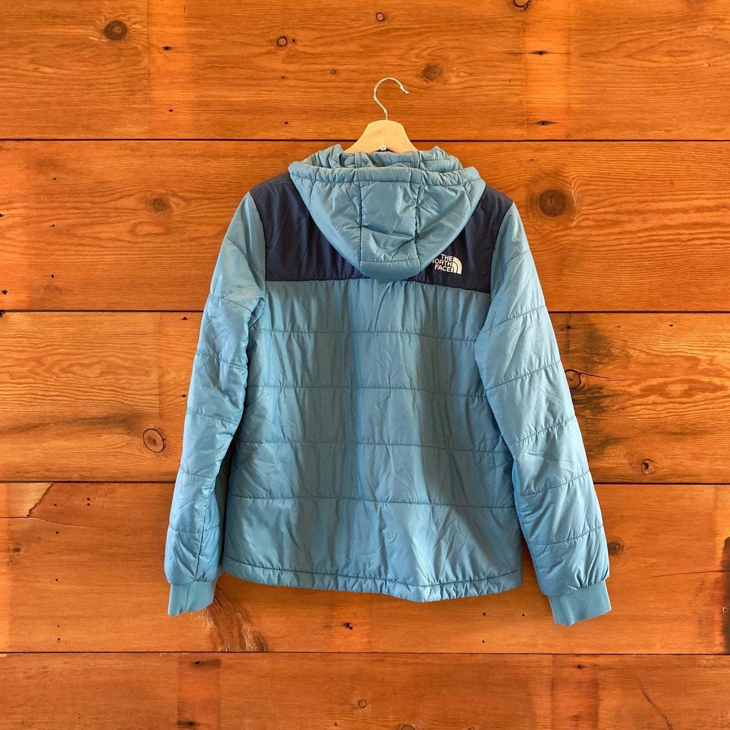 L - The North Face Blue Pardee Insulated Zip Front Hooded Womens Jacket 0205BS