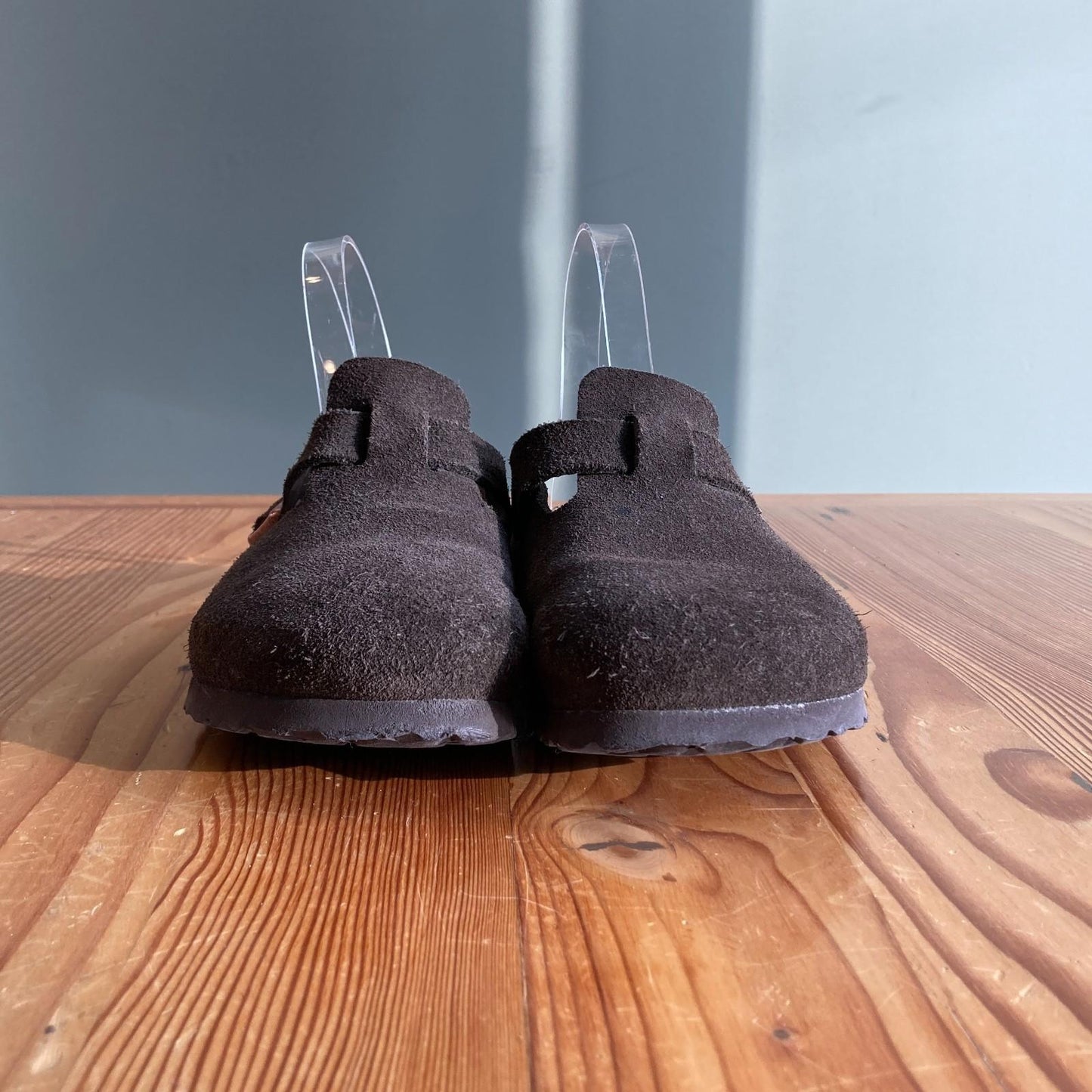 37 - Birkenstock Dark Brown Boston Clog Suede Leather Soft Footbed Shoes 0312IG