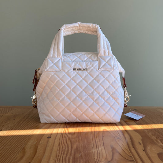 MZ WALLACE $265 Ivory White Sutton Deluxe Small Quilted Crossbody Bag NEW 1202NB