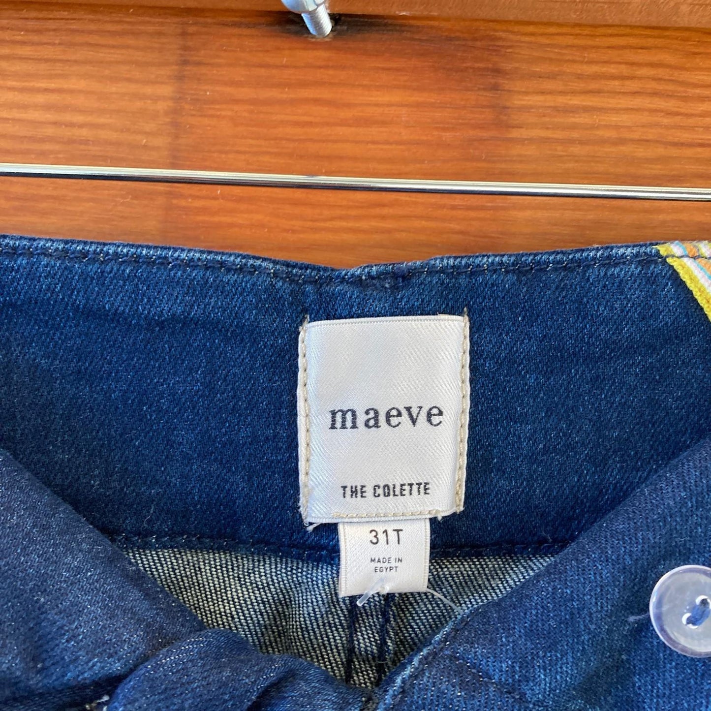 31T / 31 Tall - Maeve Anthropologie Dark Wash Colette Crop Wide Leg Jeans 1029ML