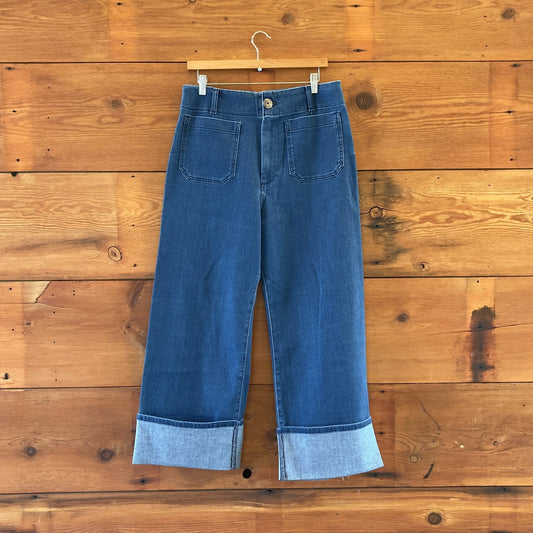 31 - Maeve Anthropologie NEW The Colette Cropped Wide Leg Jeans 1029ML