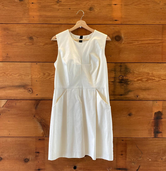 12 - Milly White Sleeveless NEW Structured Professional Cocktail Dress 1215KM