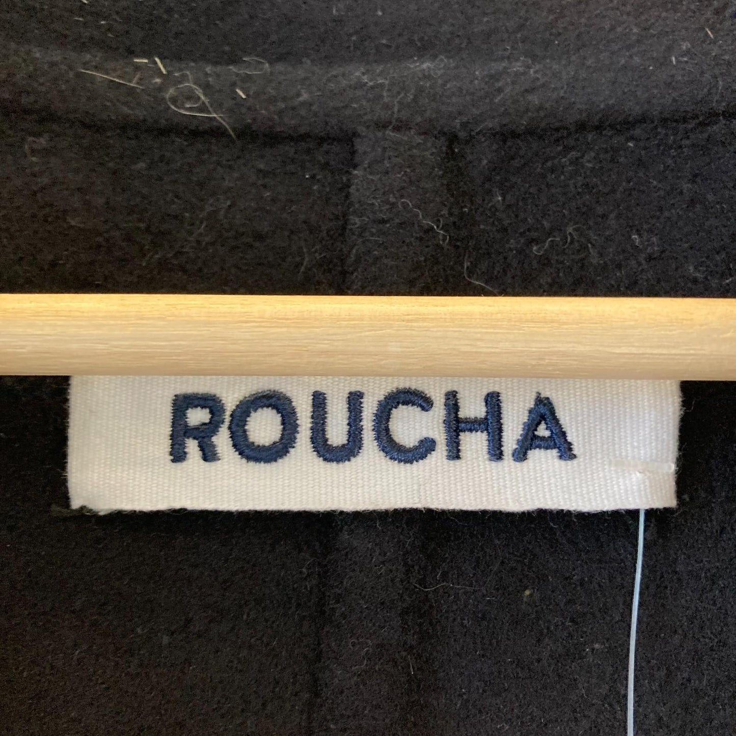 B / 6-8 US - Roucha Navy Wool Blend Longer Length Womens Jacket 1210BM